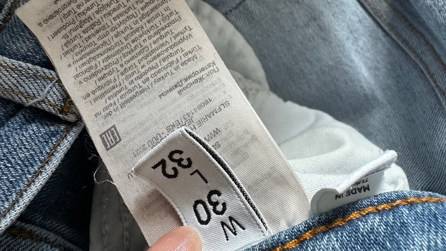 Selected Femme @ Anthropologie light blue straight leg jeans small UK 10-12 W30 L32 vgc