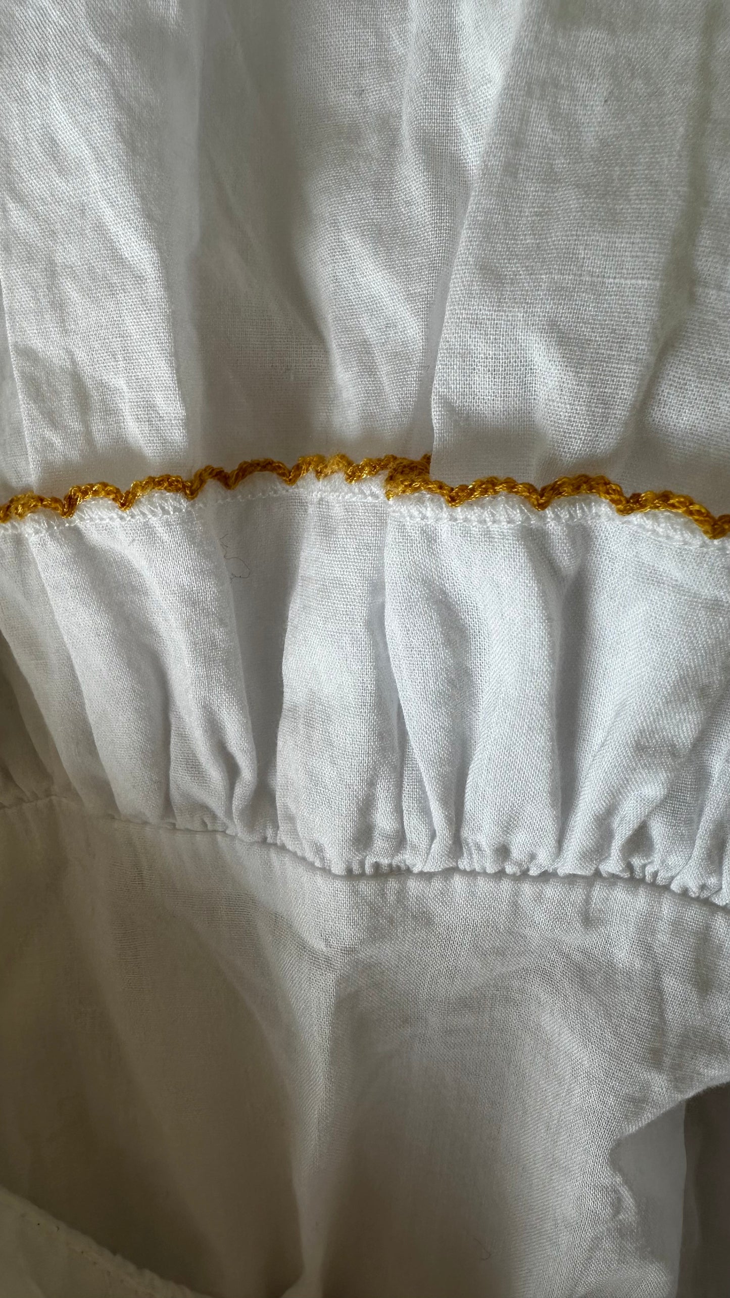 Selected Femme @ Anthropologie white tiered maxi long dress medium UK 14-16 cotton holiday vgc