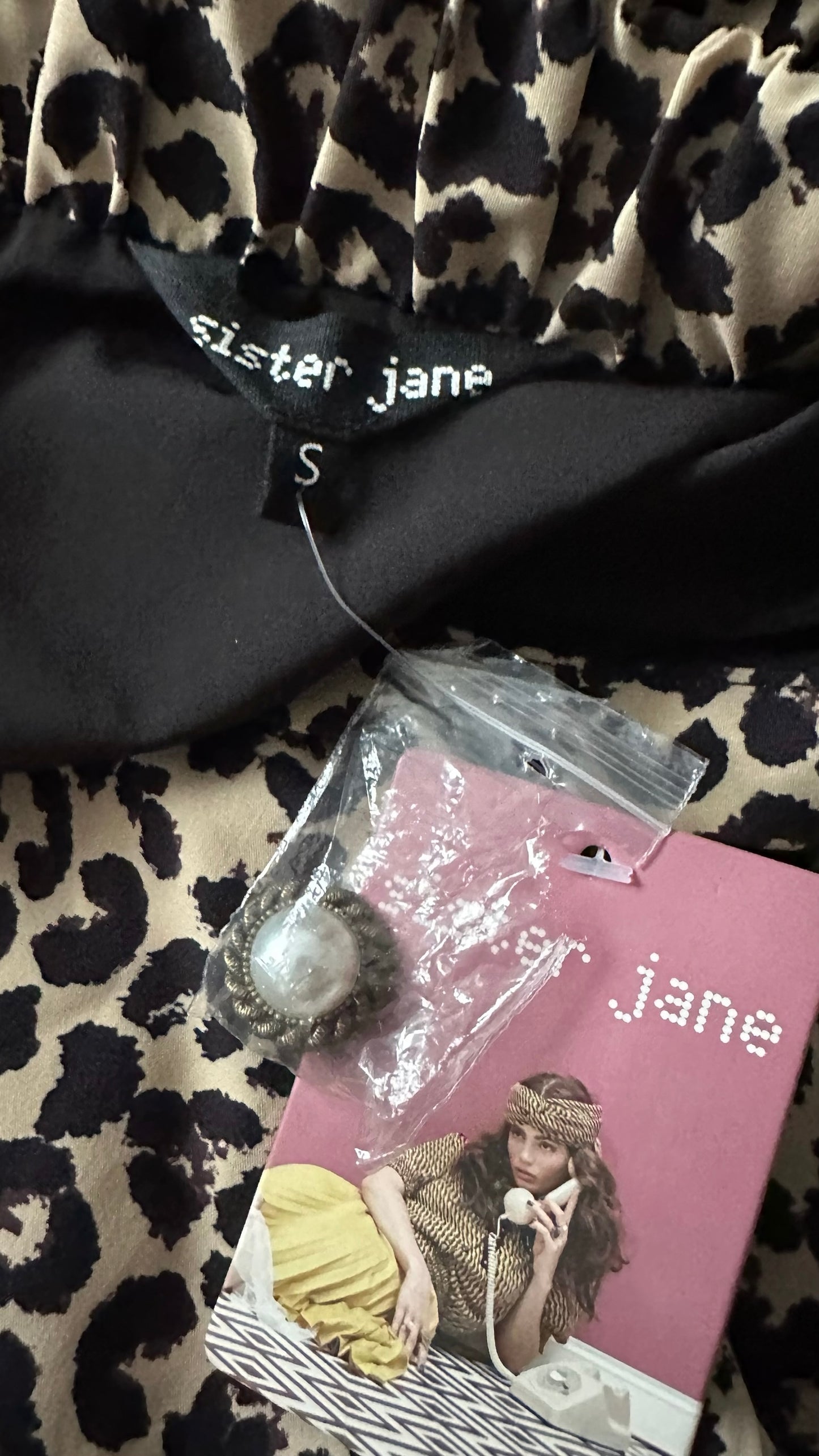 Sister Jane leopard animal print maxi long skirt small S UK 8 new without tags