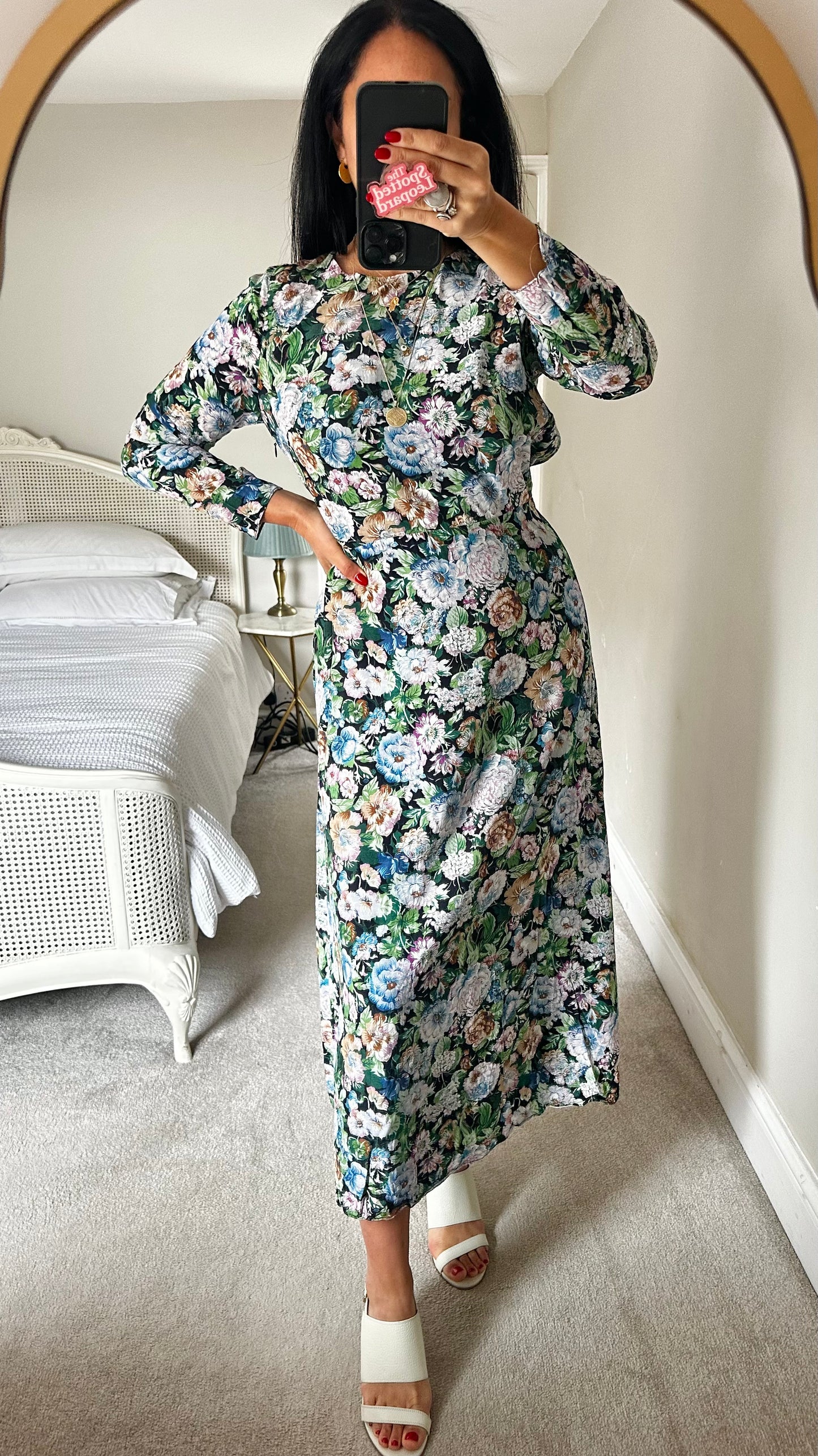 & other stories blue black backless midi long event dress medium UK 12 vgc
