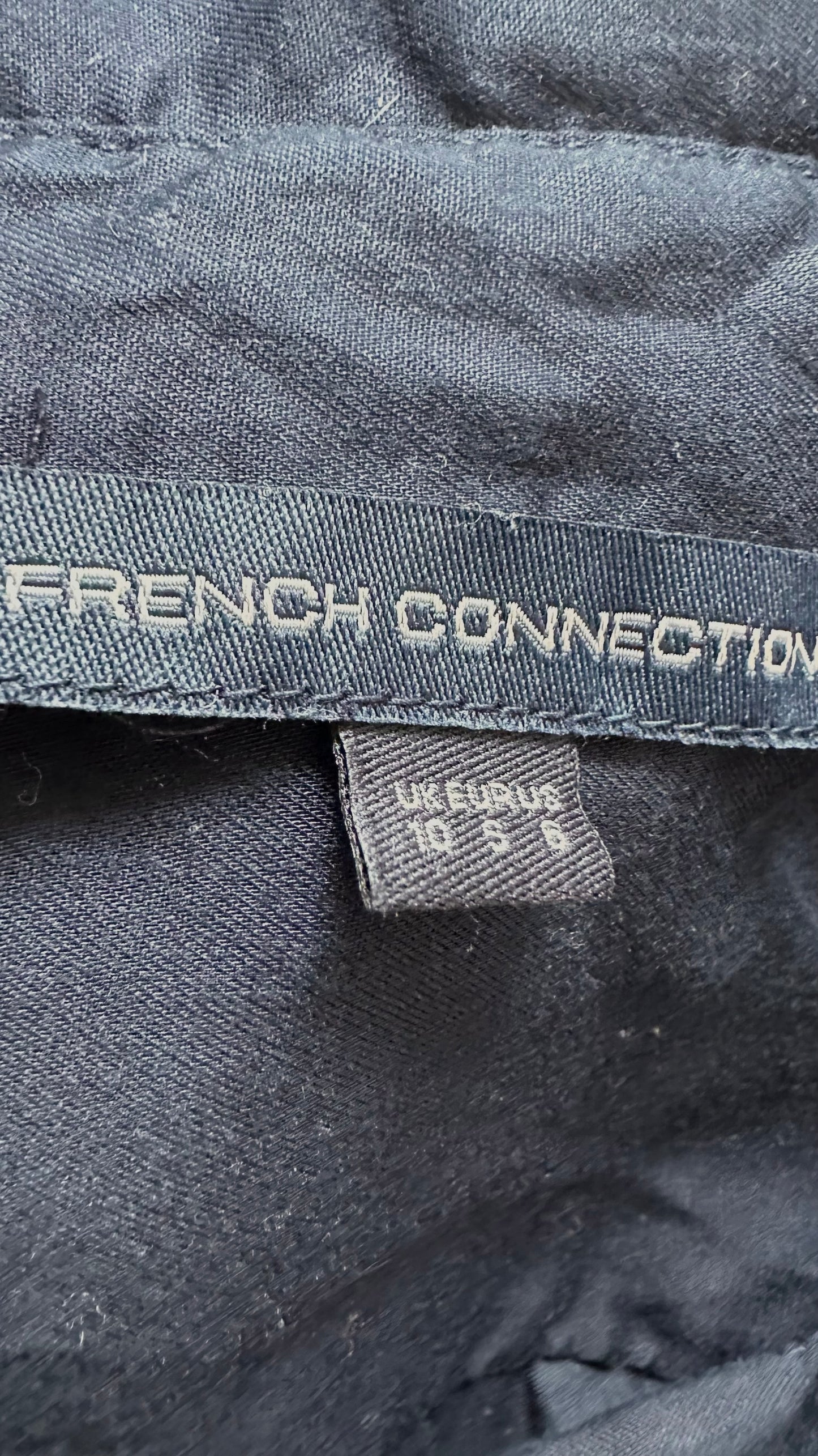 French connection navy blue jumpsuit boiler suit medium M UK 10 vgc