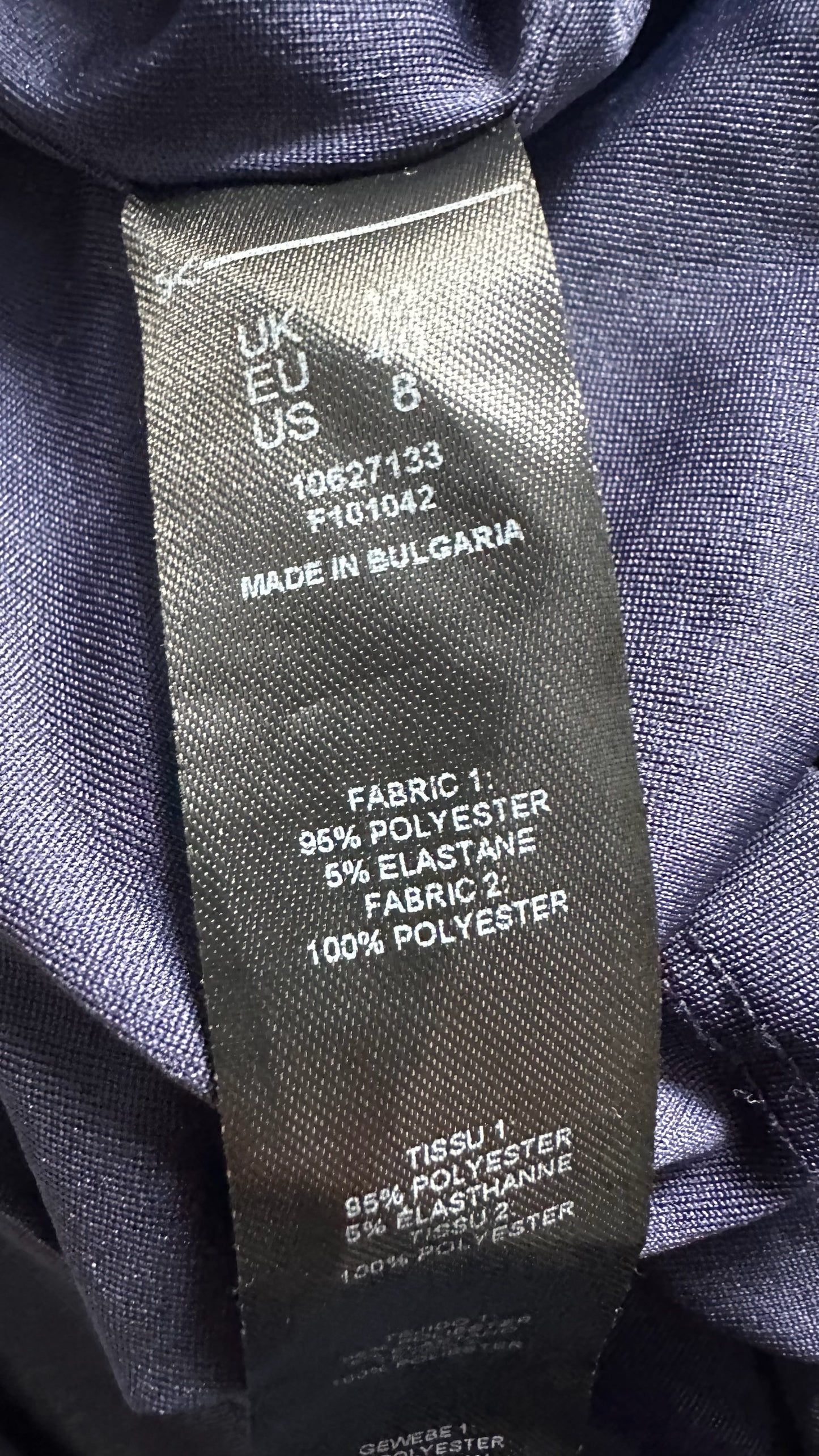 ASOS navy blue sequin low back mini party dress extra large UK 14 vgc XMS25