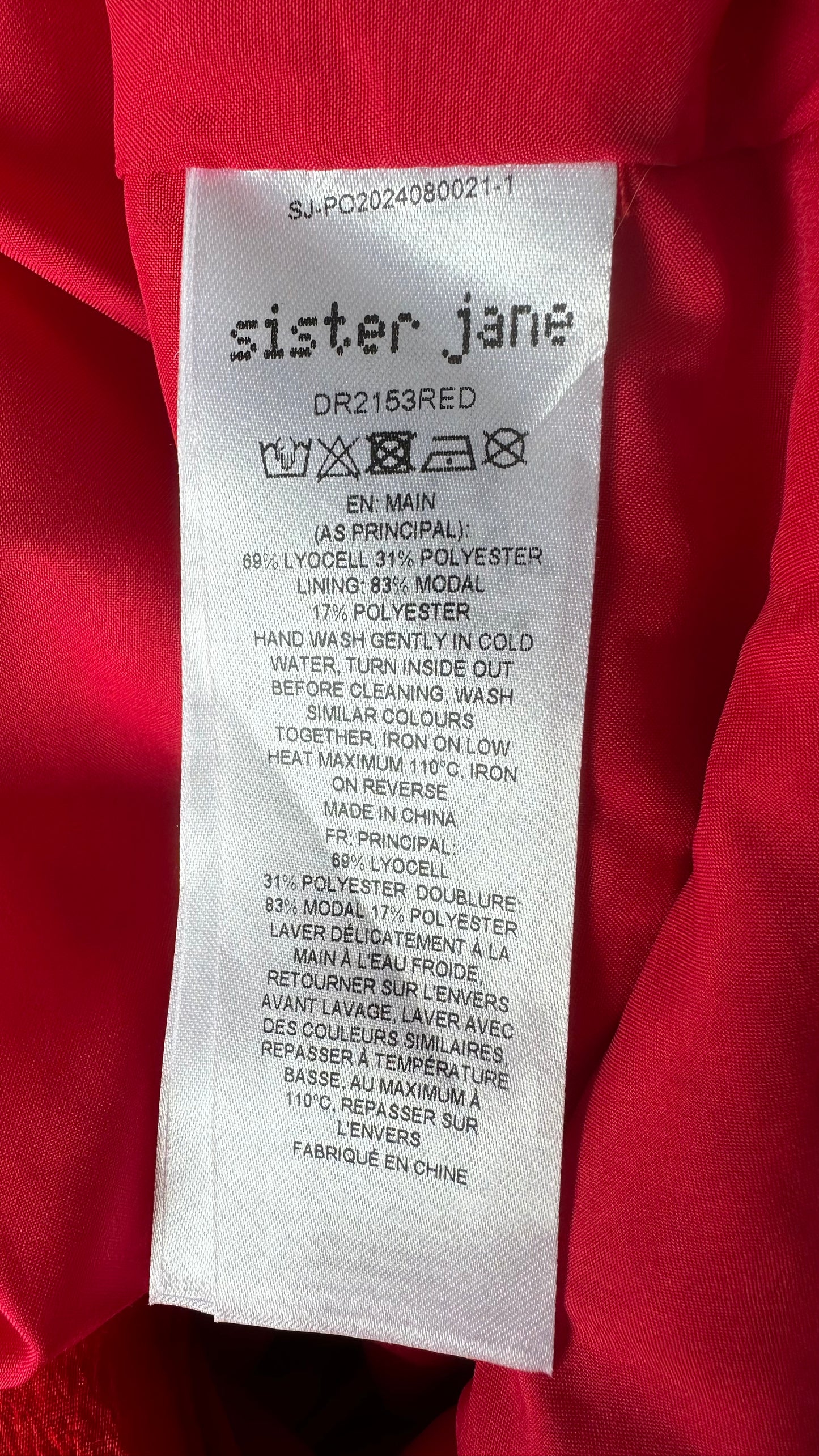 Sister Jane red ruffle mini event frill dress small UK 8-10 vgc