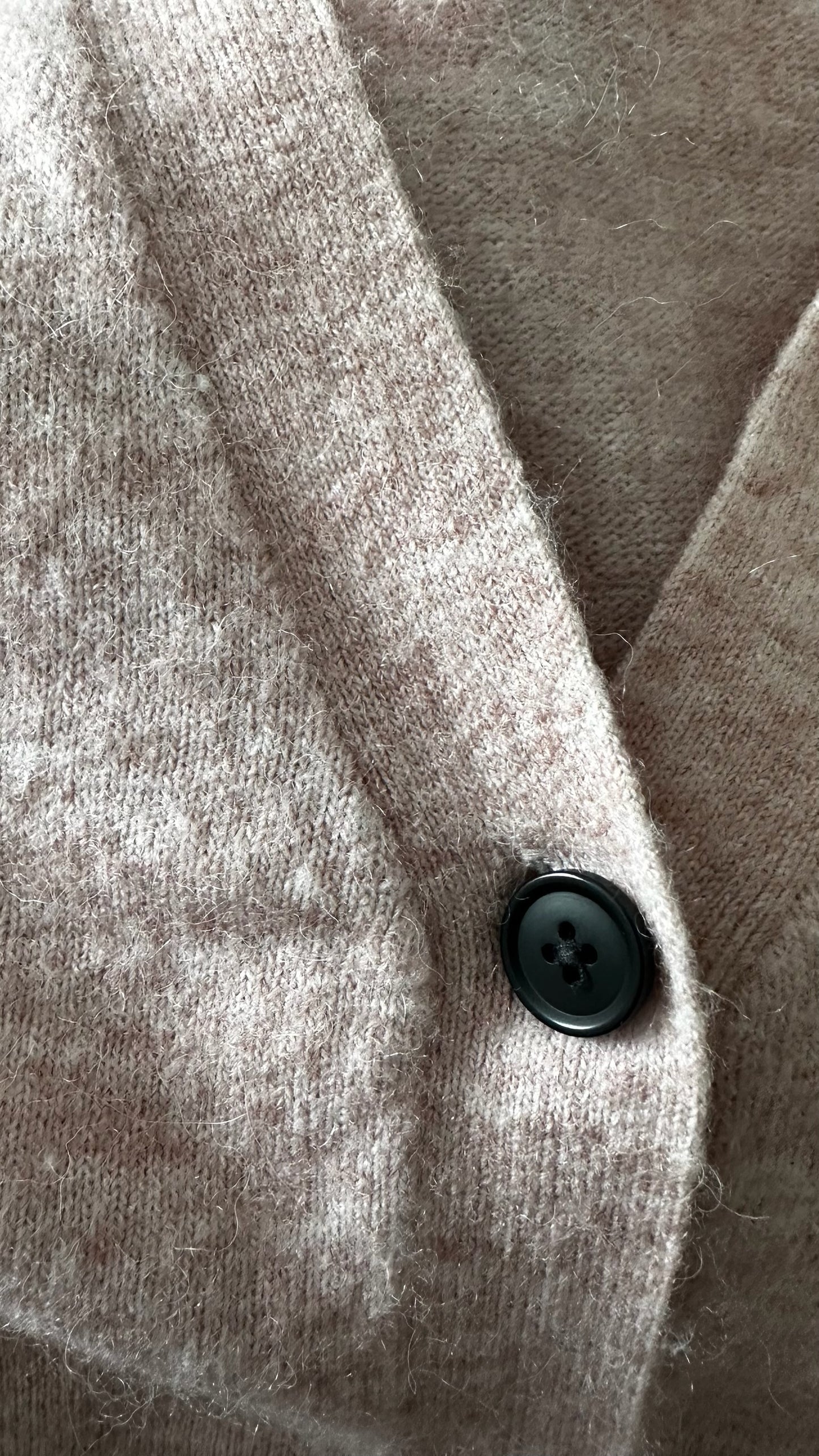 Selected femme beige pink alpaca blend knitted cardigan small UK 10 vgc
