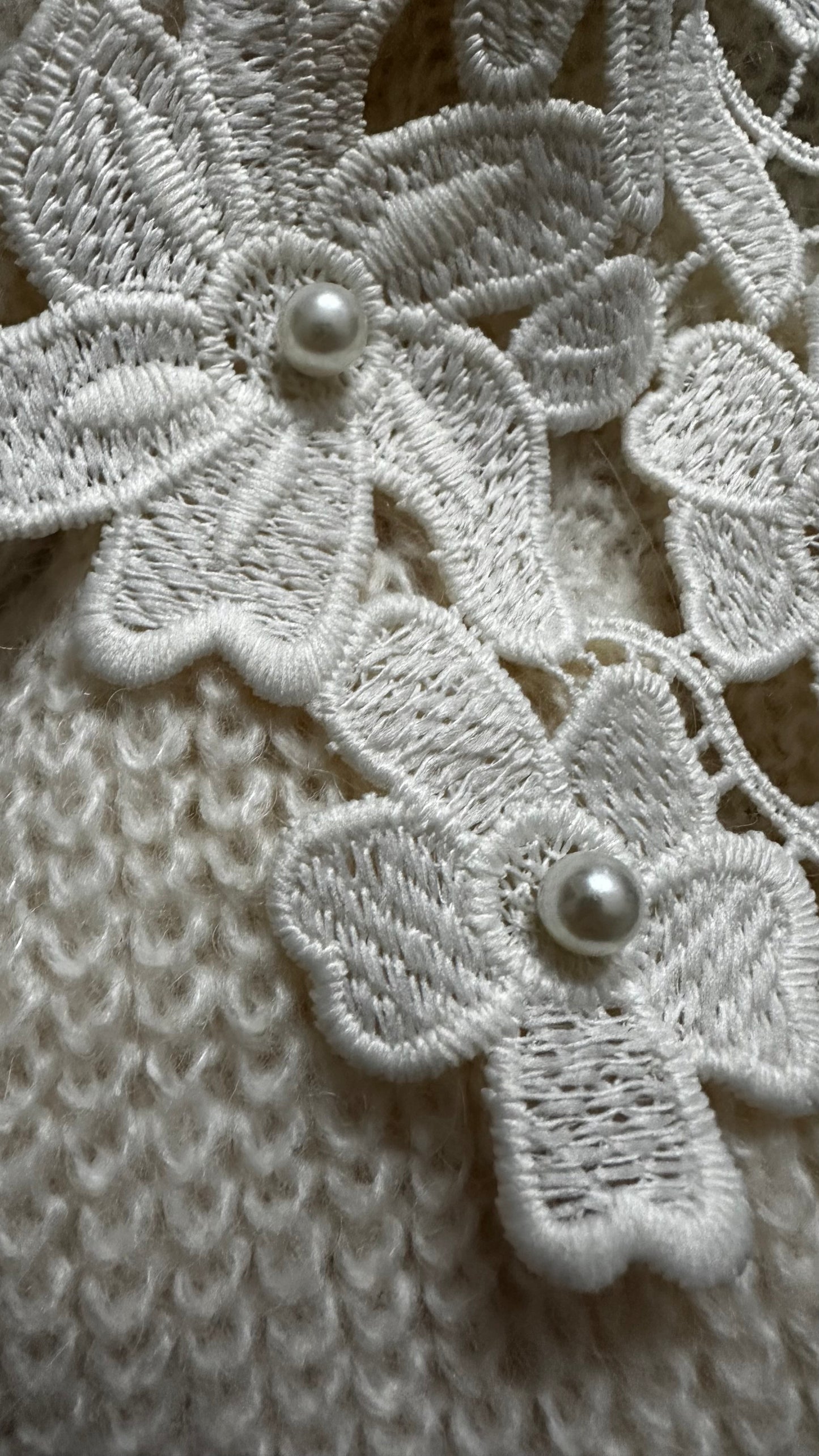 YAS cream white knitted jumper cardigan jumper extra large UK 14 vgc