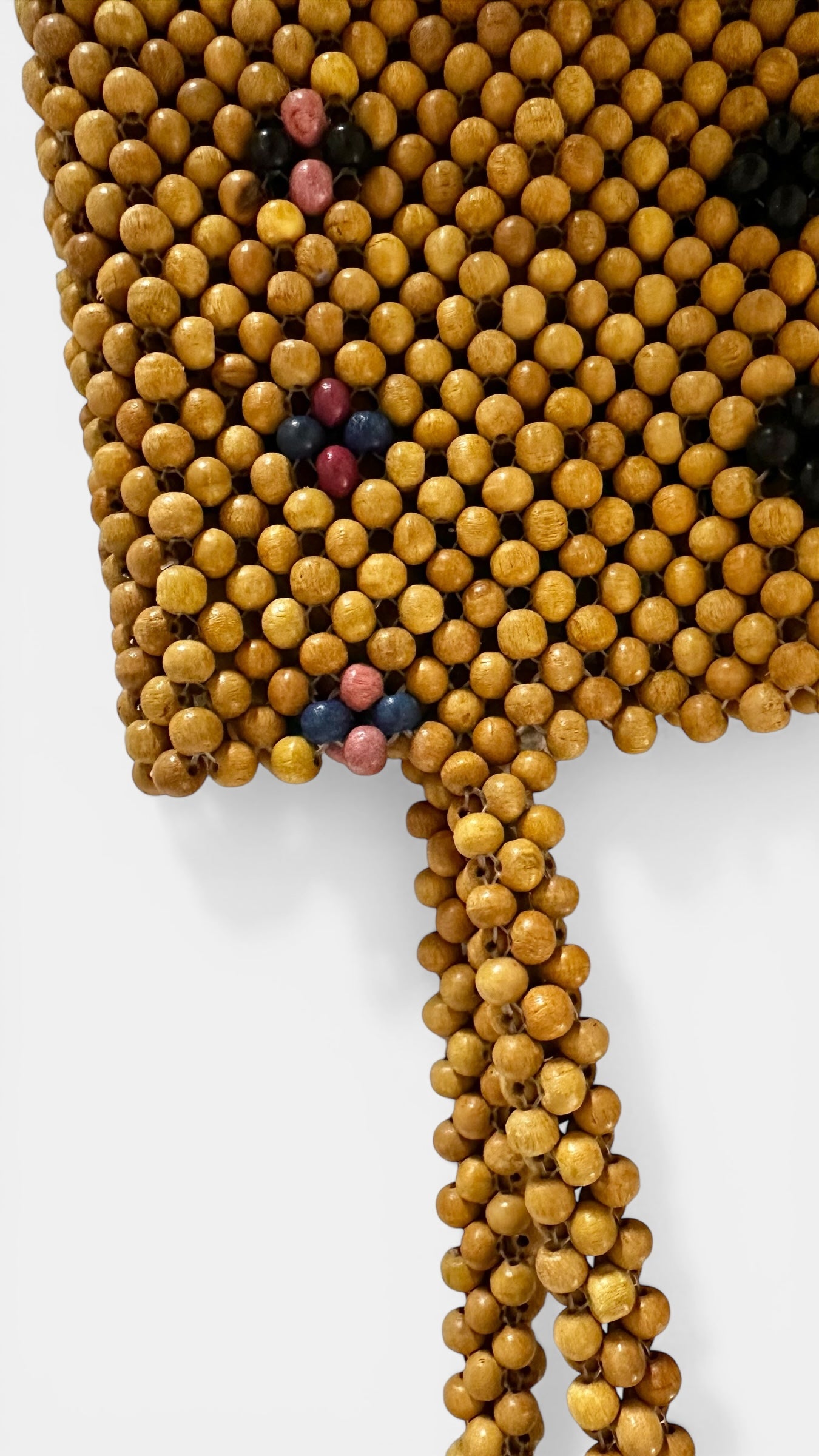 & other stories wooden beaded handbag bag holiday vgc