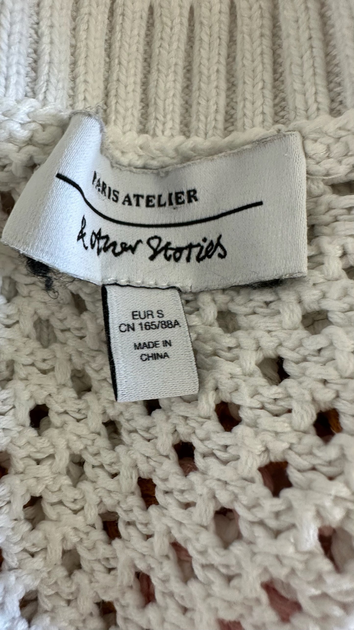 & other stories pastel pink crochet vest small UK 8-10 vgc