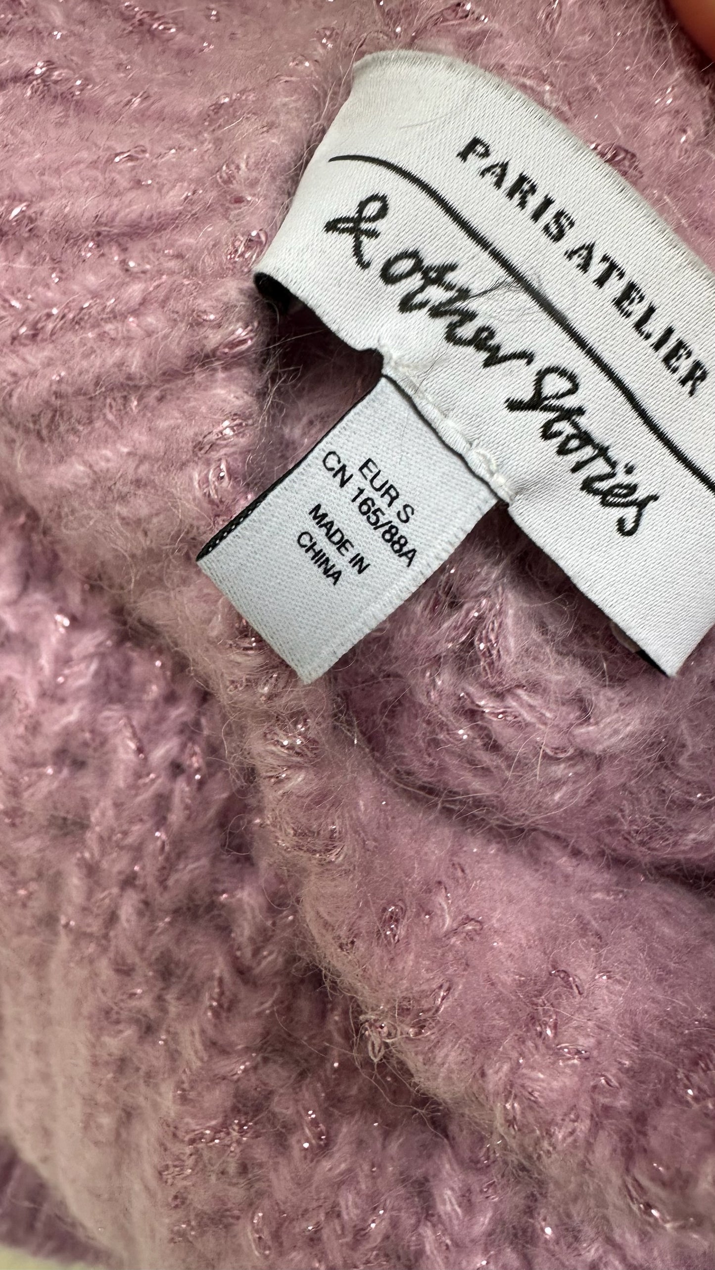 & other stories pastel pink alpaca wool blend knitted casual vest top small medium UK 8-10 vgc
