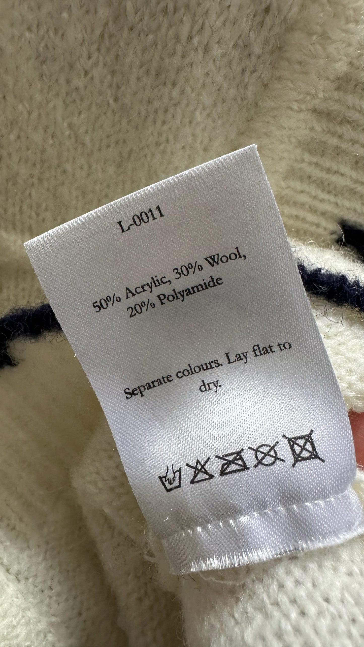 Olive cream black wool blend cardigan small UK 8-10 vgc w25