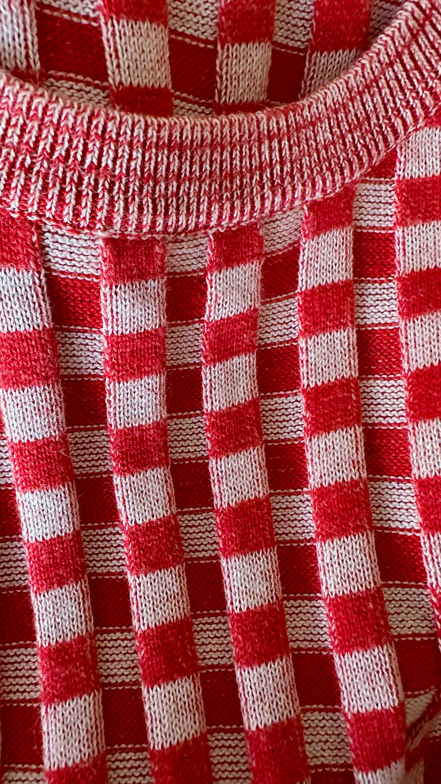 Whistles ribbed pink red knitted long line maxi jumper dress medium large UK 10 12 vgc w25
