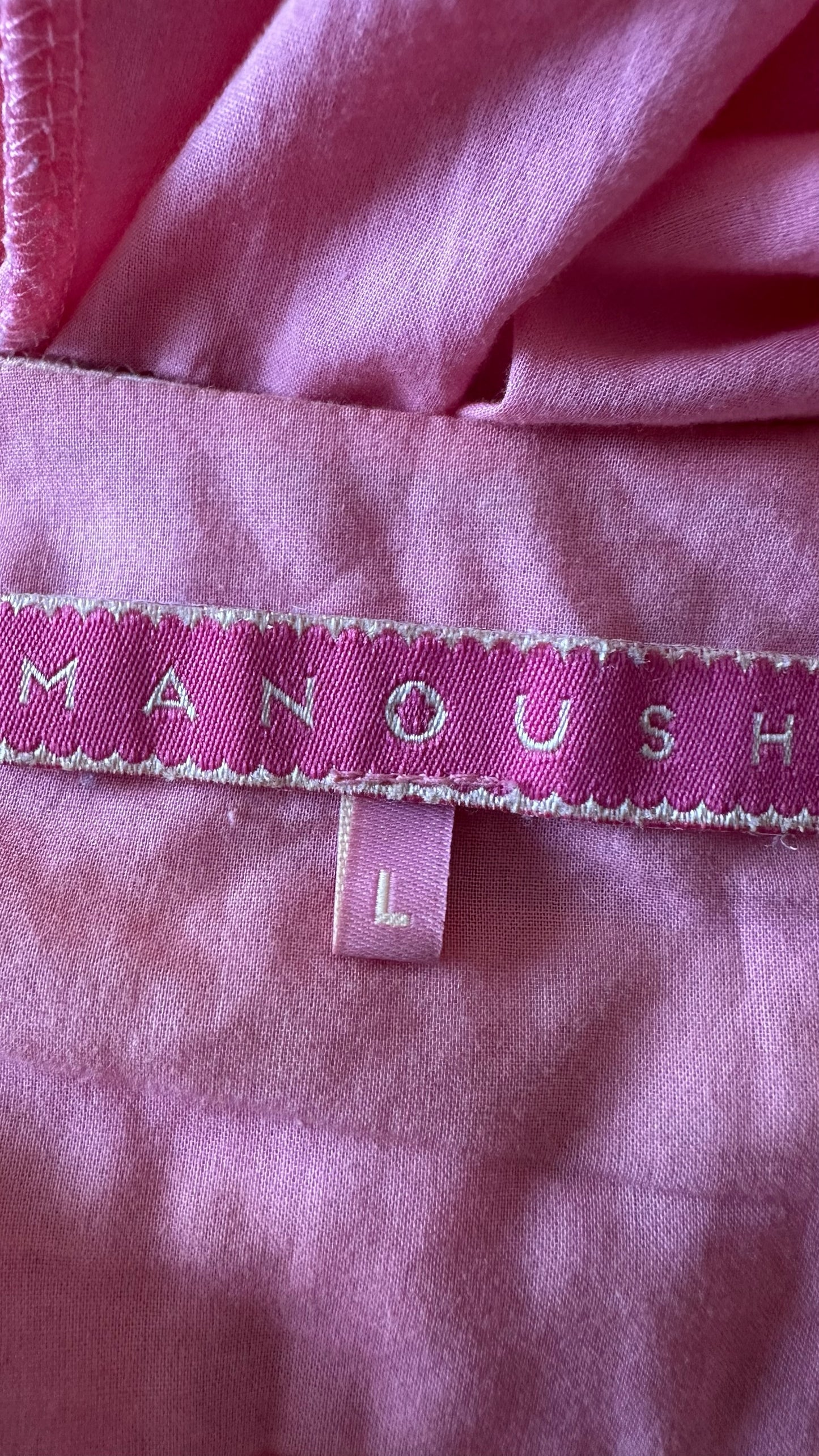 Manoush Y2K light rose pink vintage sequin mini dress large UK 12 vgc