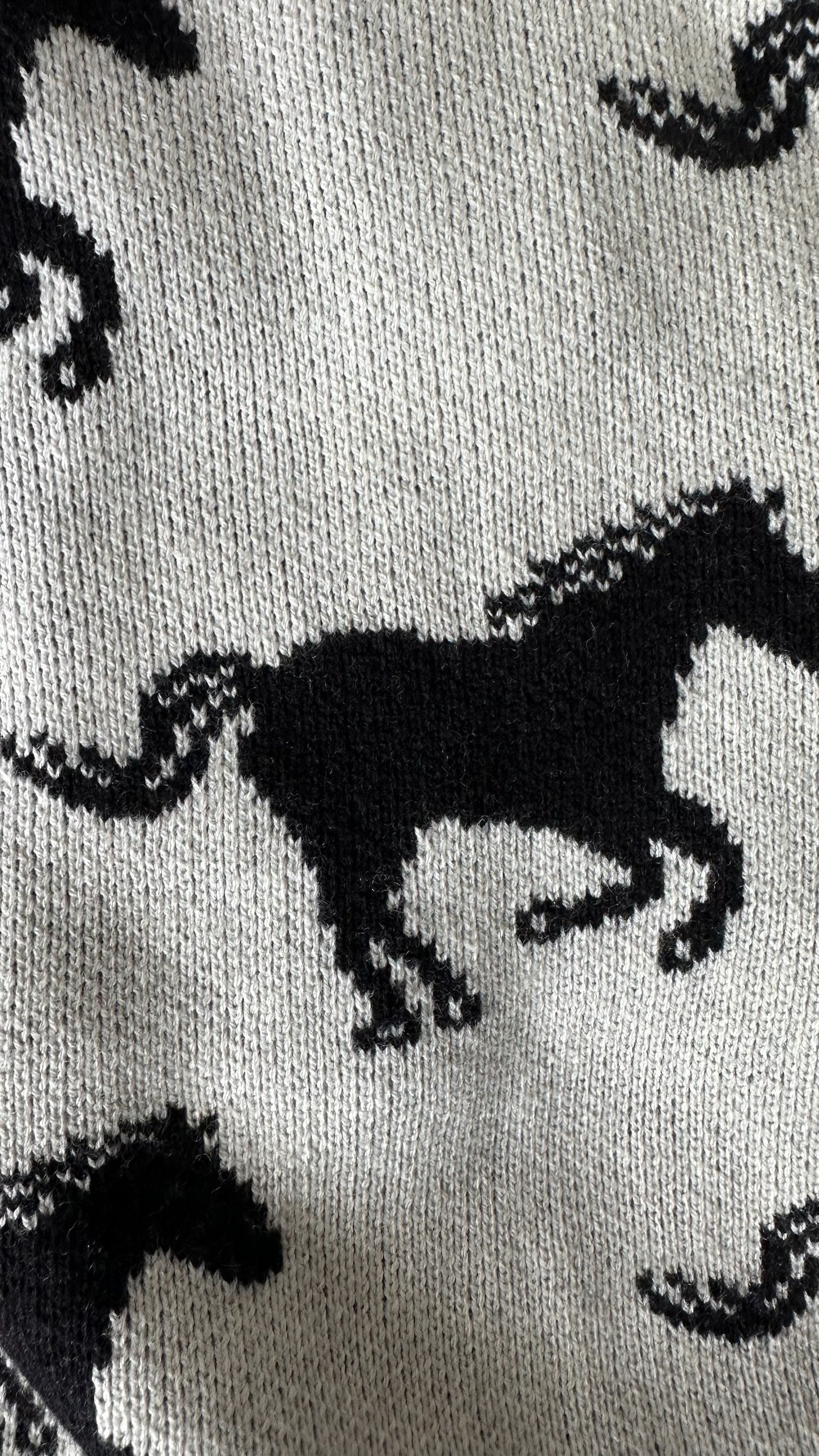 & other stories cream black horse silhouette jumper large UK 12 vgc w25