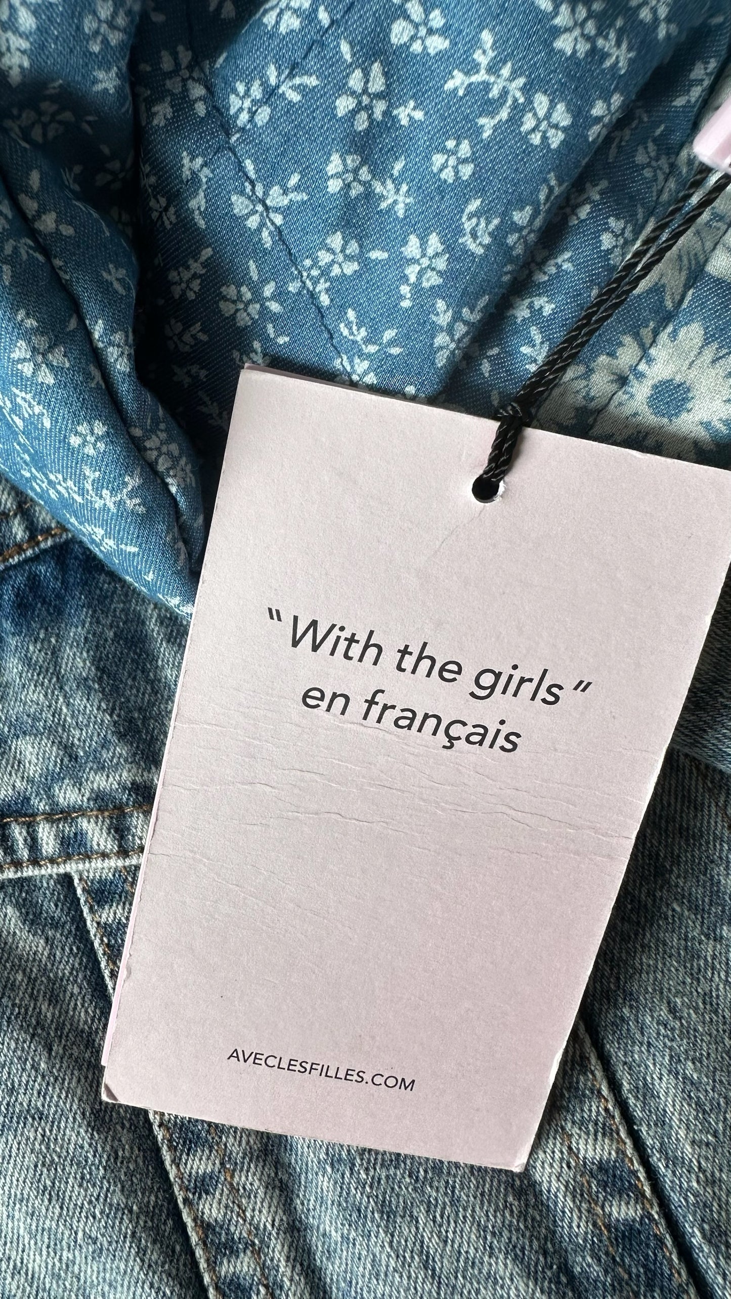 Avec les filles @ Anthropologie light blue patchwork denim jacket extra large UK 14 vgc w25