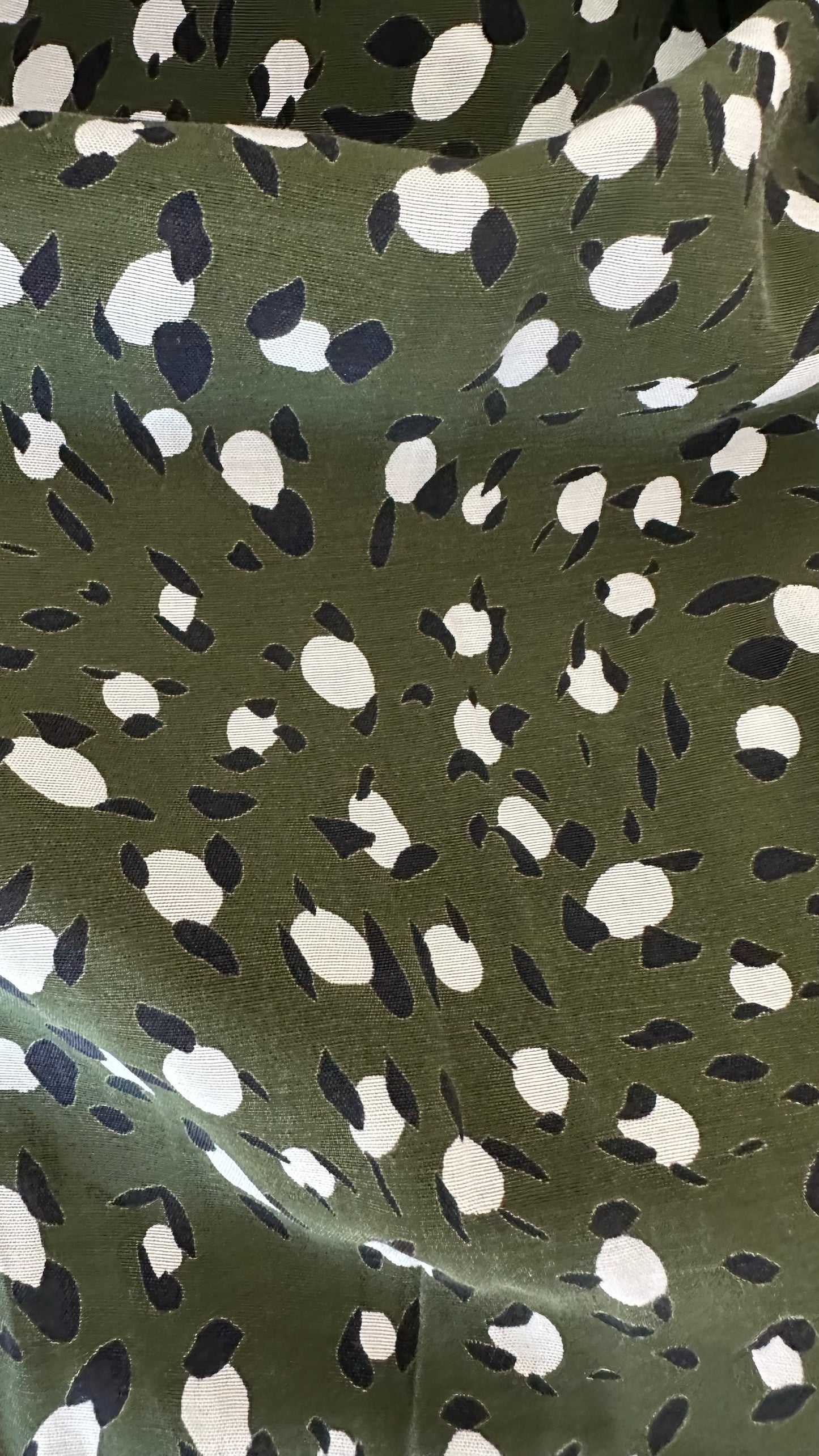 Whistles olive green leopard print shirt dress medium UK 10 vgc